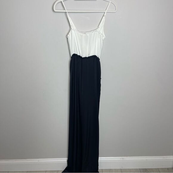 $545 Ramy Brook Exclusive Pierce 2 tone V-neck Jumpsuit NWT - Picture 6 of 8